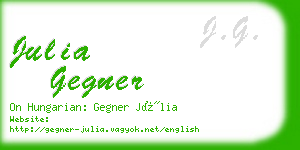 julia gegner business card